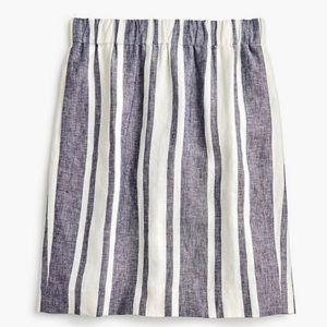 J. Crew Striped Linen Skirt
